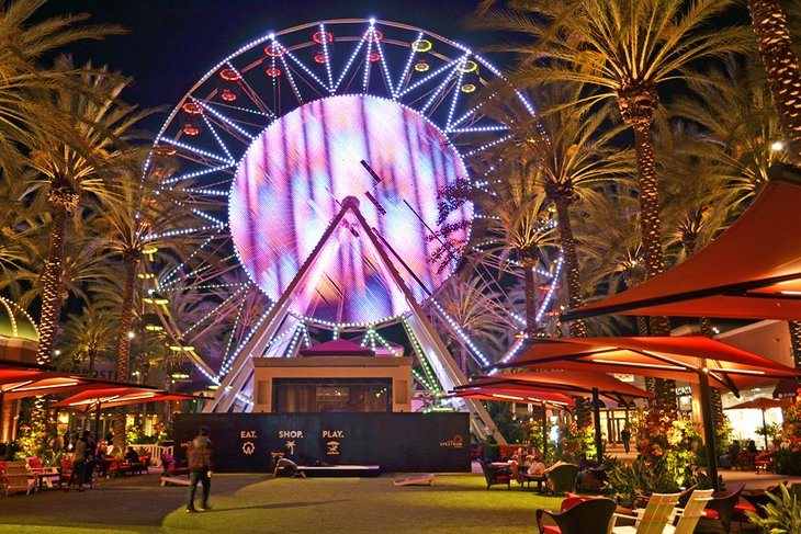 Irvine Spectrum Center at night