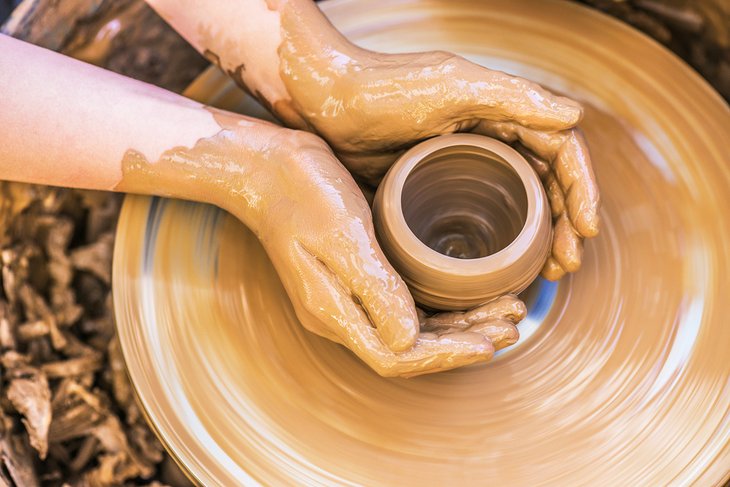 Pottery at the Sawdust Art Festival