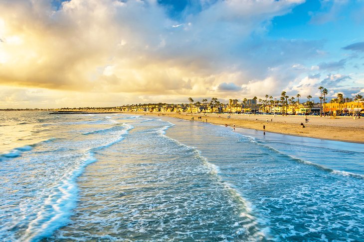 Newport Beach at sunset