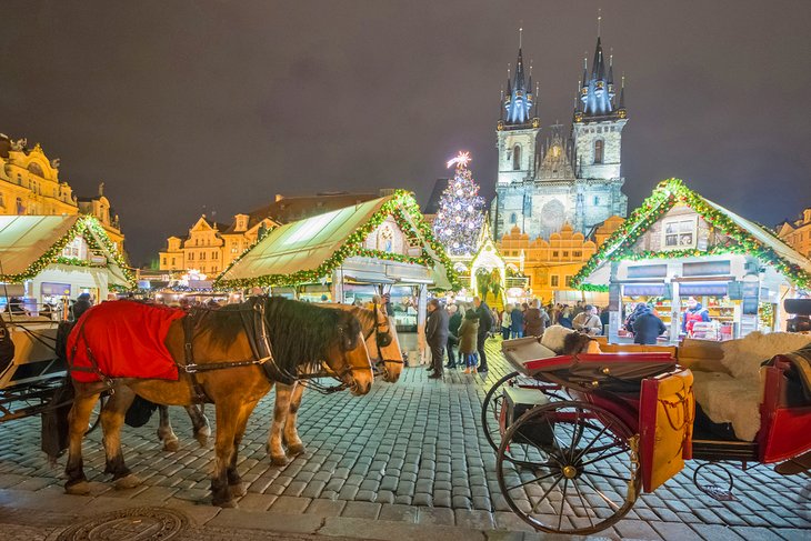 Christmas in Old Town Square, Prague, Czech Republic
