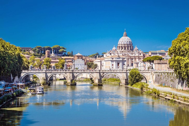 St. Peter's Basilica and the Tiber River