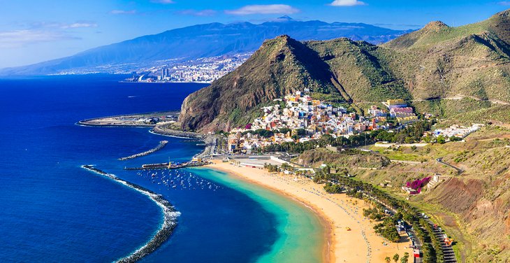 View over the beach on Tenerife