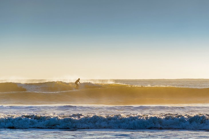 Surfing at Mayport Naval Station Beach