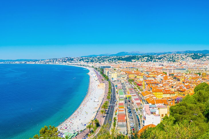 View of Nice and the Promenade des Anglais