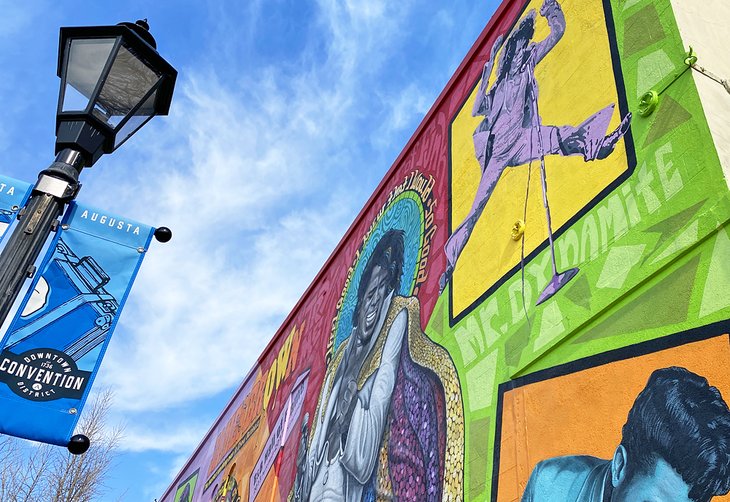 James Brown mural in Augusta