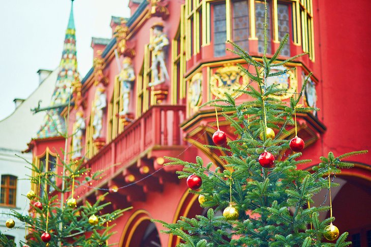 Christmas decorations in Freiburg im Breisgau, Germany