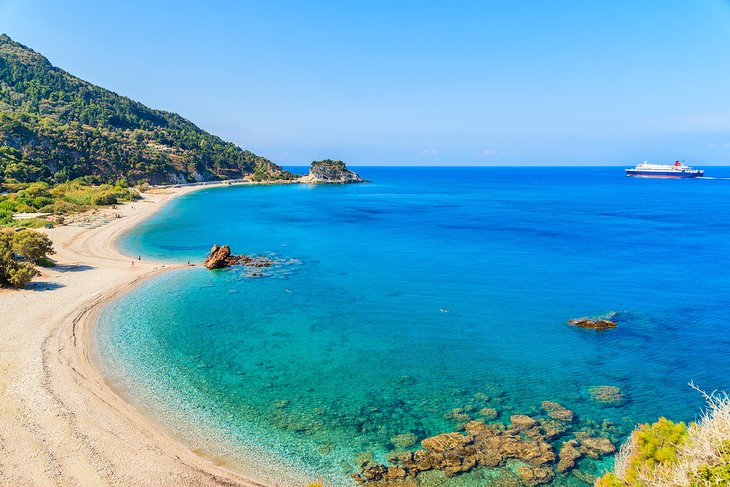 View over Potami Beach