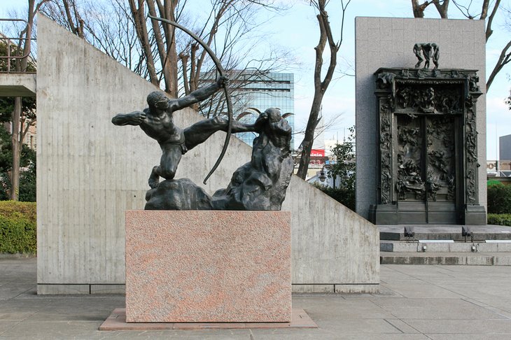 Sculptures at the National Museum of Western Art