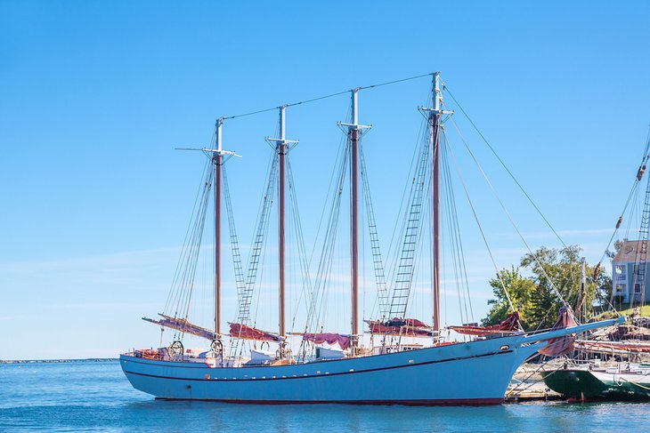 Tall ship in Bar Harbor, Maine