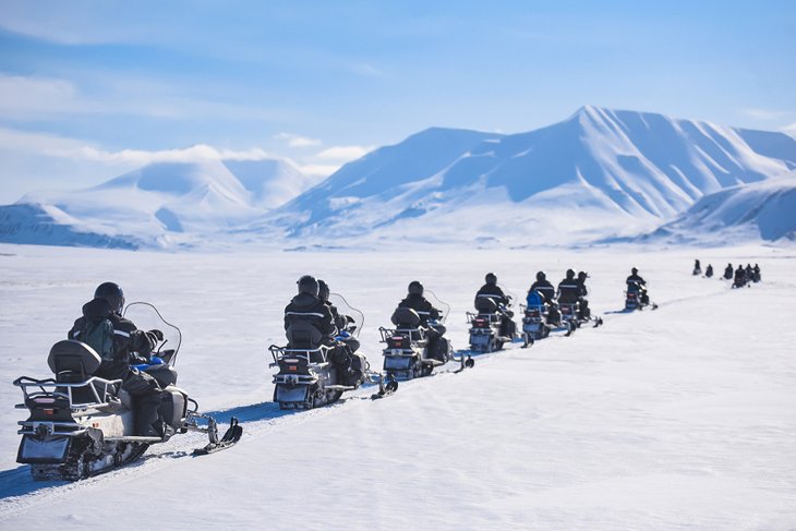 Snowmobiling in the Arctic Circle, Norway
