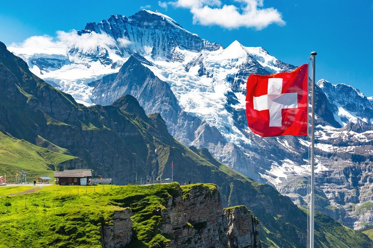 View of the Jungfrau from Männlichen in the summer
