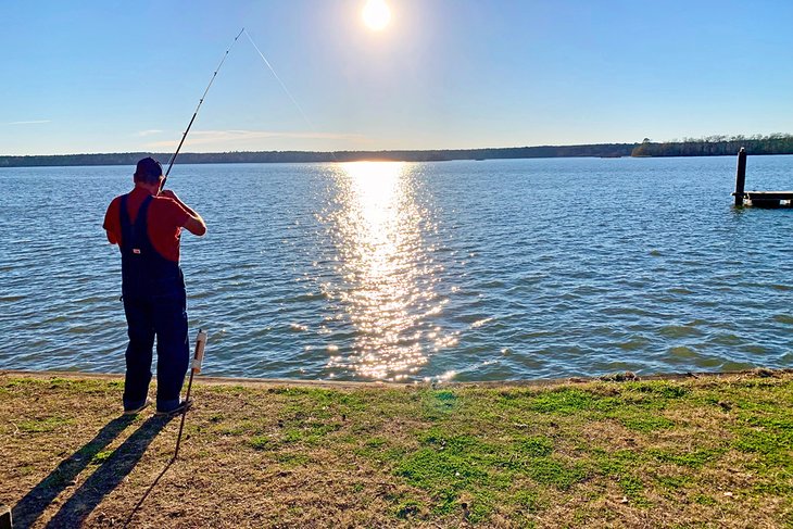 Fishing at Lake Conroe