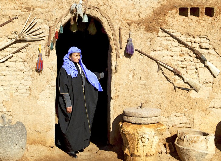 Woman standing in a doorway in Harran