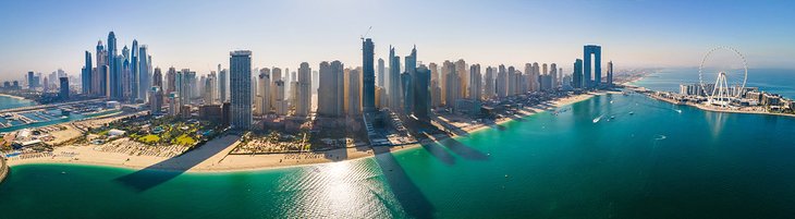 Aerial view of Jumeirah Beach Residence beach