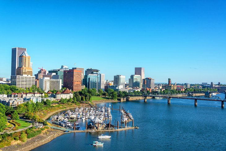 Aerial view of downtown Portland, Oregon