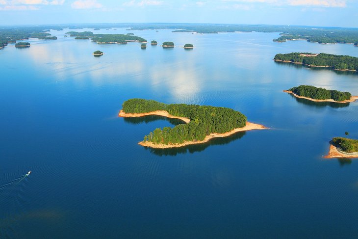 Aerial view of Lake Lanier