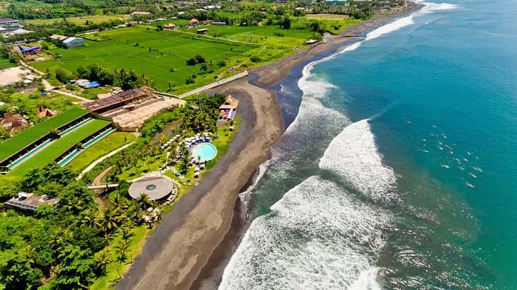 Aerial view of Keramas, Bali
