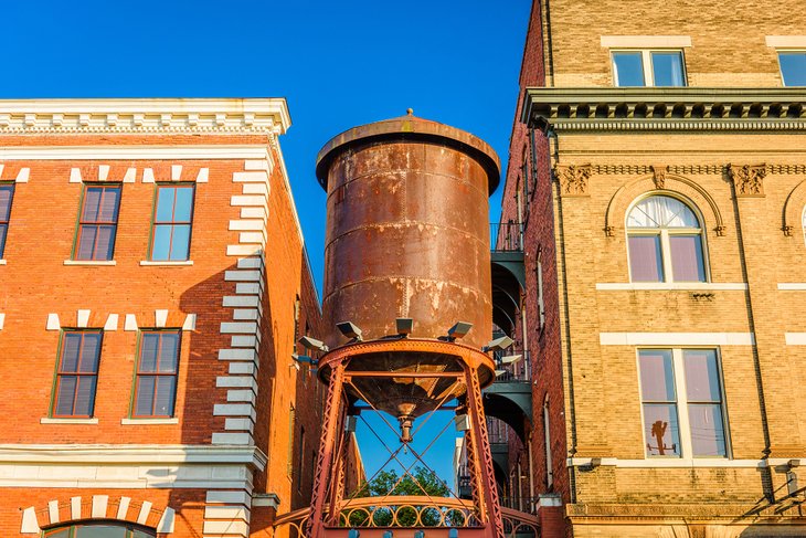 Historic water tower in Old Alabama Town, Montgomery, Alabama