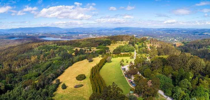 Aerial view of the Dandenong Ranges