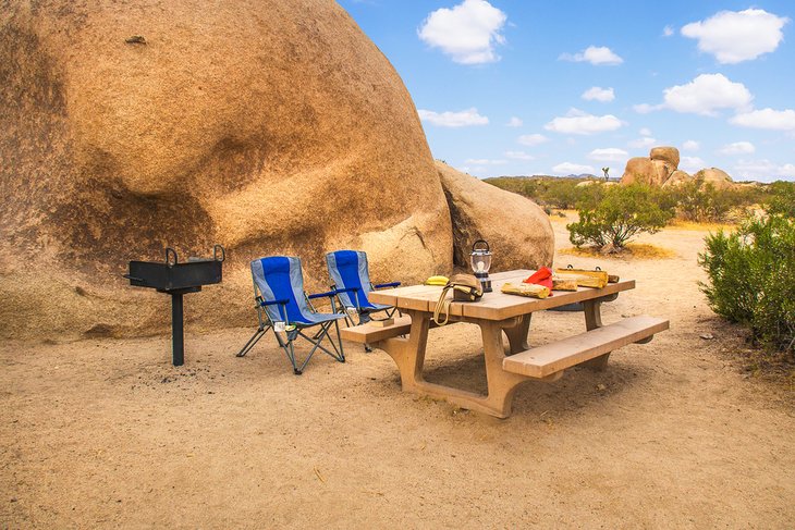 Campsite in Joshua Tree National Park