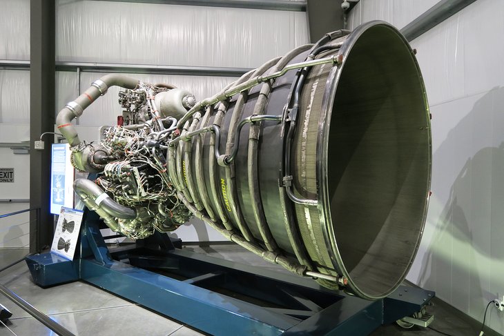 Main engine of the Space Shuttle Endeavour in the California Science Center