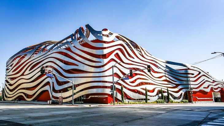 Exterior of the Petersen Automotive Museum