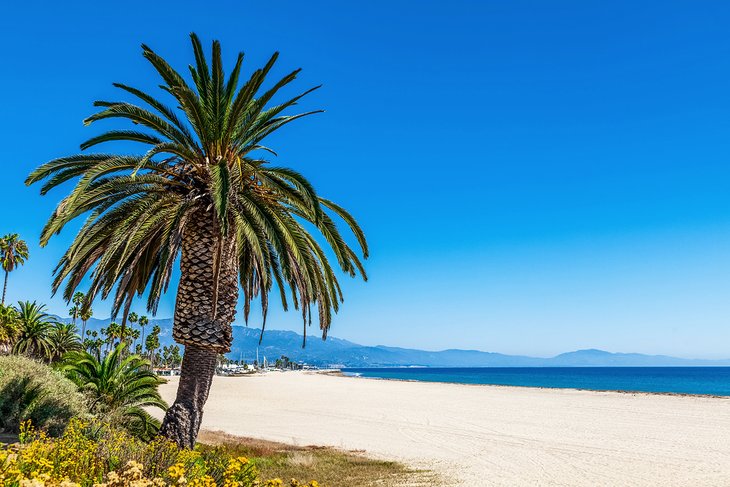 Santa Barbara's south-facing coastline