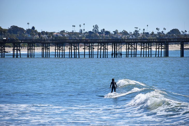 Catching a wave at Surfers Point