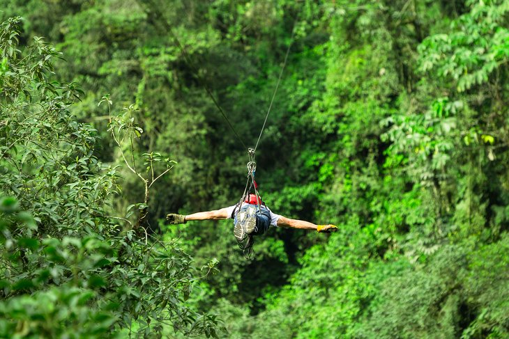 Ziplining over the jungle