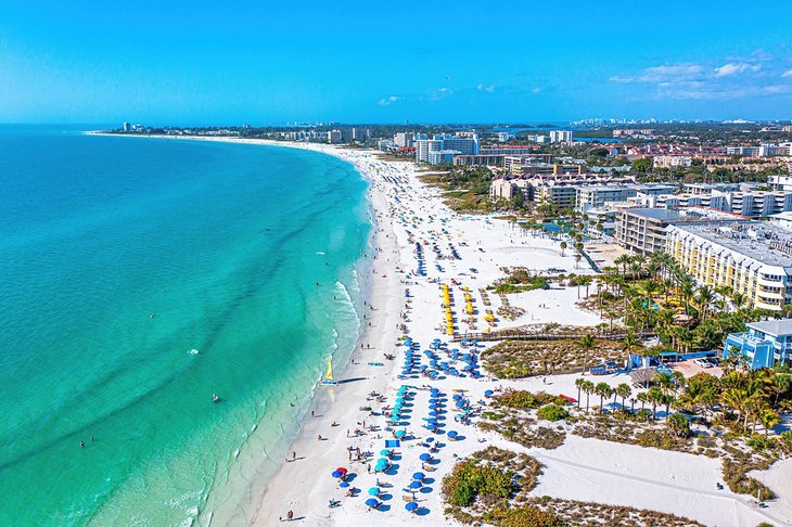 Aerial view of Siesta Key