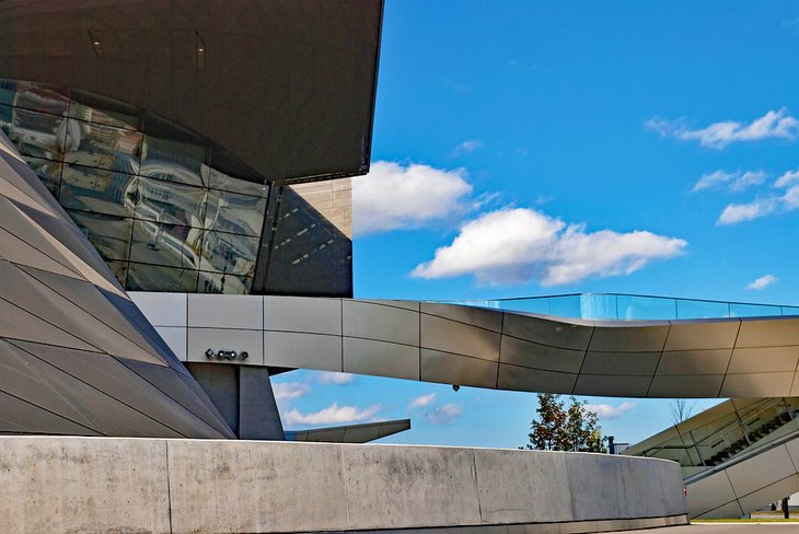 Architectural detail of the BMW Welt
