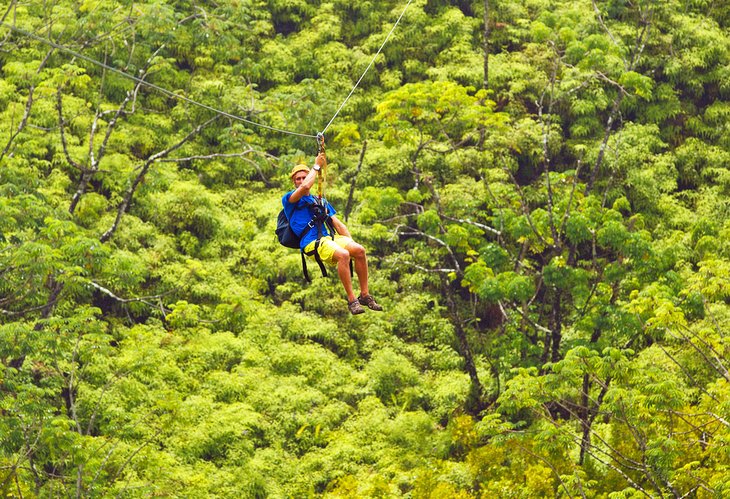 Ziplining in Kauai
