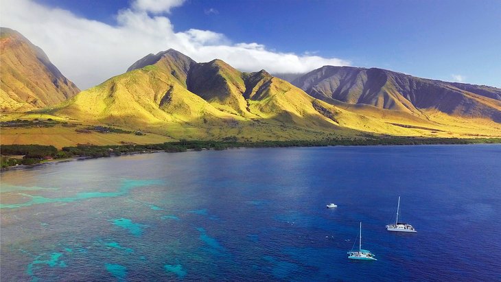 Aerial View of Maui's West Coast