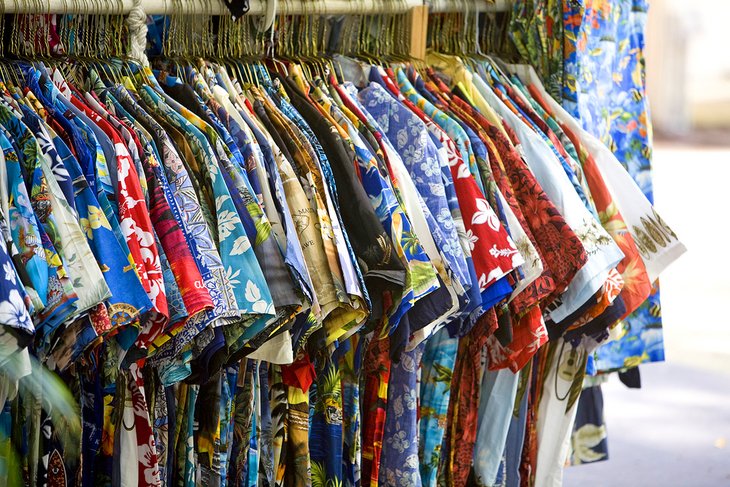 Hawaiian shirts for sale at Waikiki's International Market Place