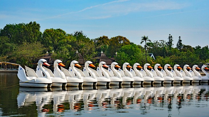 Paddleboats at Ancol Beach, Jakarta