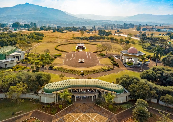 Aerial view of King Sobhuza II Memorial Park, Lobamba