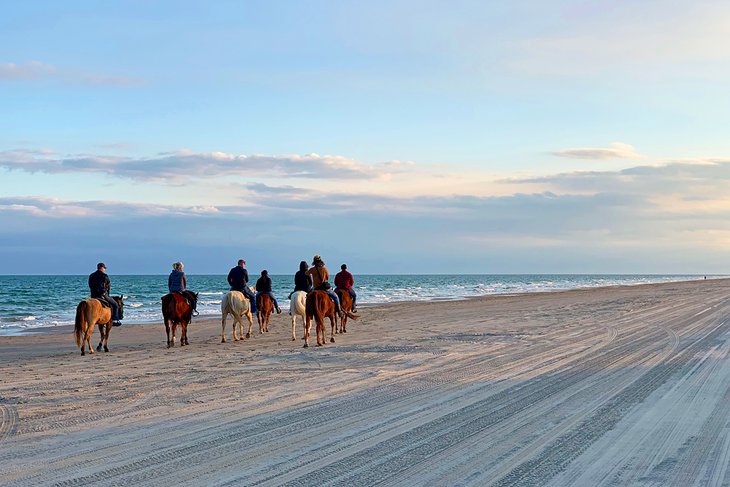 Horseback riding on Whitecap Beach