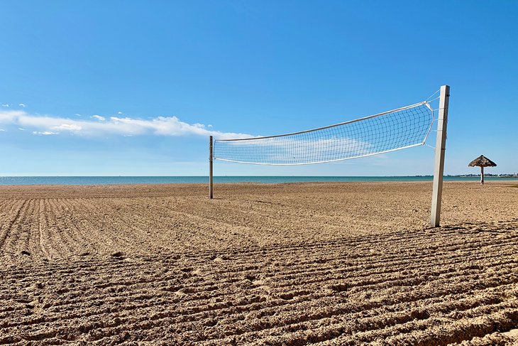 Volleyball court at Rockport Beach