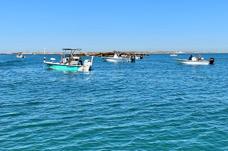 Fishing for redfish in Port Aransas