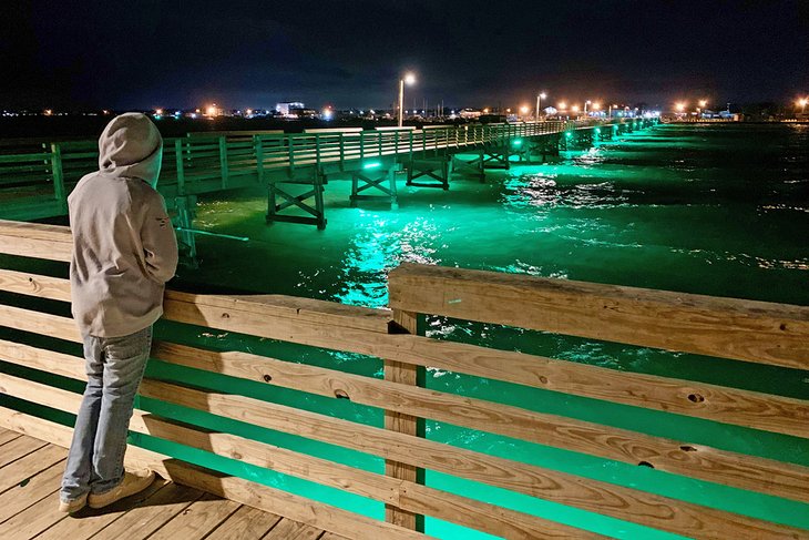 Night fishing on Fulton Pier