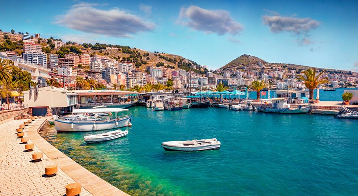 Port in Saranda, Albania