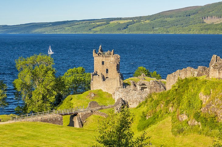 Urquhart Castle on the shores of Loch Ness