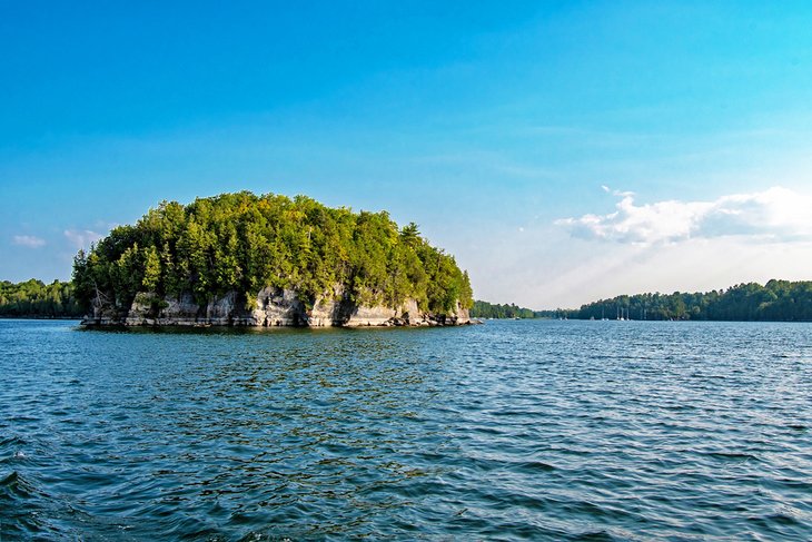 Small island on Lake Champlain