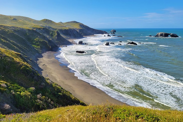 Arched rock off Sonoma Coast State Park