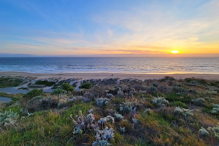 Sunset State Beach at sunset