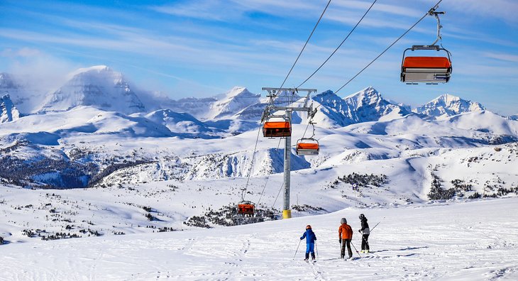 Skiing at Sunshine Village Ski Resort