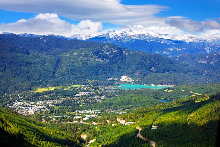 Aerial view of Whistler, BC