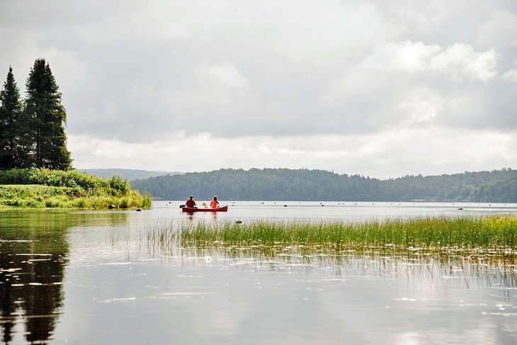 Canoe off Kiosk campground on Kioshokwi Lake