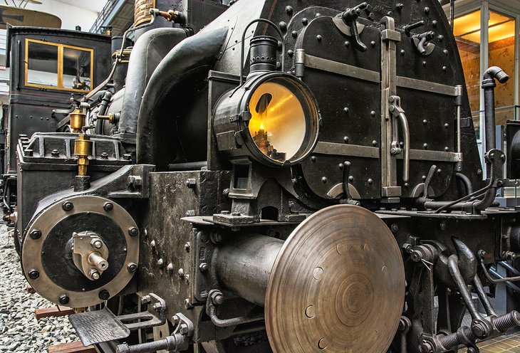 Old steam locomotive at the National Technical Museum