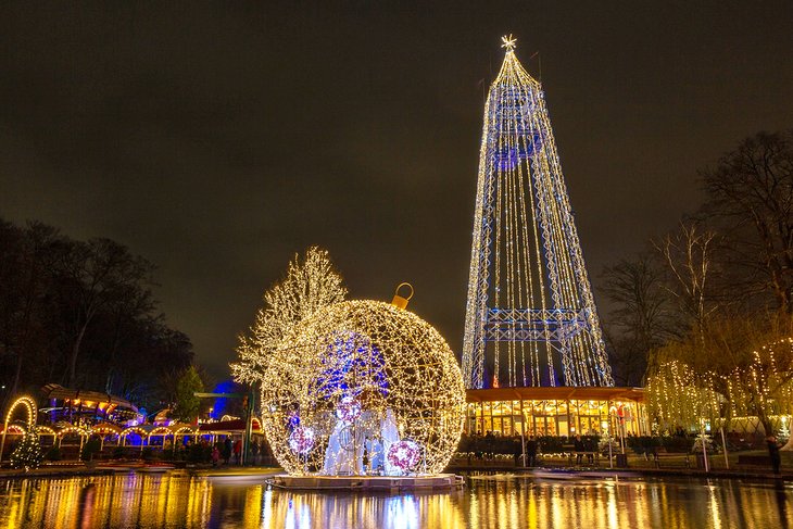 Christmas lights at Tivoli Friheden